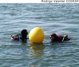 O mergulho foi feito em 25 pontos 